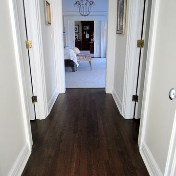 LAUREL HOLLOW RESTORATION: CUSTOM JACOBEAN/GREY BLEND AND BONA TRAFFIC HD SATIN