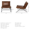 Flavelle II Top-Grain Leather Seat with Iron Frame Accent Chair