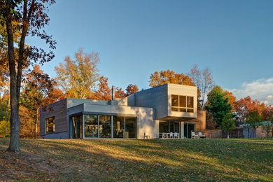 Inspiration for a contemporary exterior home remodel in New York