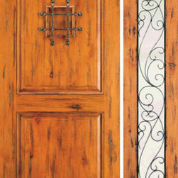 Prehung Door with One Sidelite, Entry, Knotty Alder, Speakeasy - Front Doors