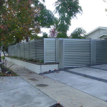 corregated steel fence