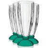 Emerald Green Soda Glasses with Beautiful Colored Stem Accent, 12 oz. Set of 4