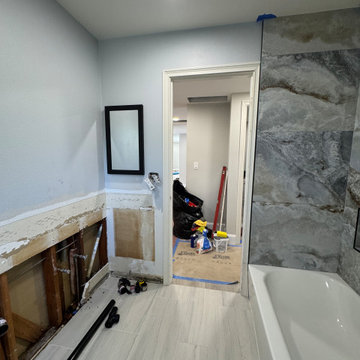 Home Remodel/ One Bath/paint/popcorn removal/LED Can lights/baseboards/Flooring