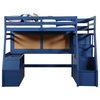 Acme Jason II Storage Twin Loft Bed Navy Blue