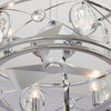 22 in Modern Chrome Caged Ceiling Fan