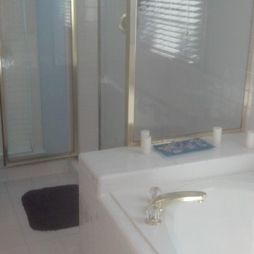 Throwback Vintage Retro Master Bathroom Remodel Cary NC