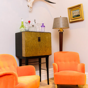 A traditional living room with a splash of contemporary
