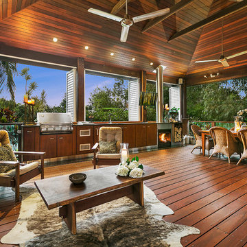 Outdoor Pavilion with Aluminum Shutters