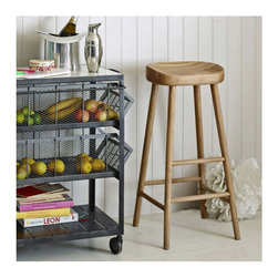 Oak Farmhouse Bar Stool - Bar Stools and Kitchen Stools