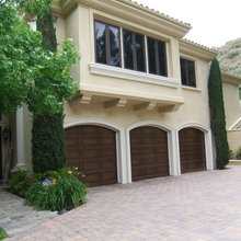 Faux Wood Garage Doors Mediterranean Exterior Orange