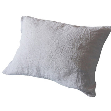 Stone Wached Pillow, Optical White, Standard
