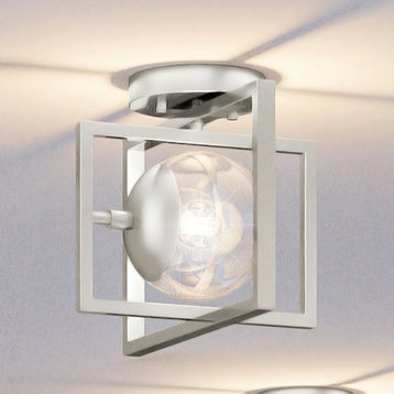Luxury Minimalist Ceiling Light, Brushed Nickel