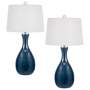 Limburg 28.5" Height Deep Blue Glass Table Lamp