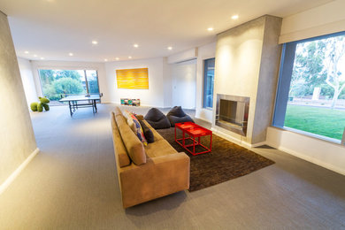 Photo of a contemporary family room in Perth.
