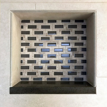 Modern Bathroom Remodel with Dramatic Pental Accent Wall