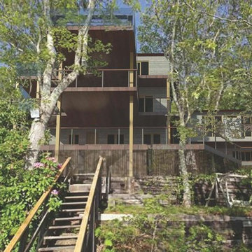 Waterside decks and exterior redesign concept.