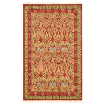 Traditional Stirling 3'3"x5'3" Rectangle Brick Area Rug