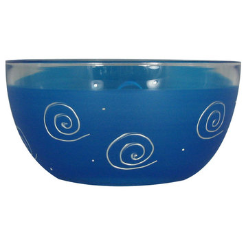 Frosted Curl Dark Blue 6" Bowl