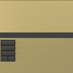 Lutron GRAFIK Eye QS keypad from the architectural metal finish collection - Lighting