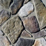 Mountain View Stone - Field Stone, Aspen, 50 Sq. Ft. Flats - Mountain View Stone field stone aspen is a classic natural stone profile. The authentic rugged character captured in this pattern is truly remarkable. The timeless shapes and textures of field stone are reminiscent of stones found on farms across the country. Field stone is also known as random rock and is commonly combined with other patterns such as ledge stone to create an old-style rustic look. Field stone is a stone veneer product measuring 1" to 2" thick and therefore thinner than traditional stone siding for easier, lighter handling. All our manufactured stone veneer products are suitable for interior applications such as stone accent walls or stone fireplaces as well as exterior applications such as stone veneer siding. Mountain View Stone field stone is available in boxes of 10 square foot flats, boxes of 6 lineal foot matching corners, and 150 square foot bulk crates. Samples are available on all of our brick veneer and stone veneer products.