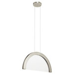 Elan Lighting - Elan Lighting 1 Light 20" LED Warm White Pendant, Brushed Nickel Finish - This 1 Light LED Pendant from the Slice collection by Elan will enhance your home with a perfect mix of form and function. The features include a Brushed Nickel finish applied by experts.