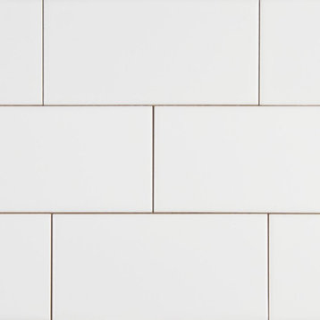 White Glossy 3X6 Subway Tile, (4x4 or 6x6) Max Order One Sample