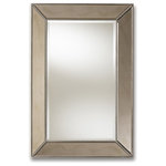 Wholesale Interiors - Emelie Modern and Contemporary Antique Silver Accent Wall Mirror - Baxton Studio Emelie Modern and Contemporary Antique Silver Finished Accent Wall MirrorAdorn your foyer, dining room, or bedroom wall with the striking elegance of the Emelie wall mirror. Featuring a classic rectangle shape, the Emelie is comprised of beveled mirrors framed with beaded accents for a touch of style and texture. Its sturdy MDF wood construction ensures it will be a fixture in your space for years to come. The Emelie wall mirror is made in China and will arrive fully assembled.