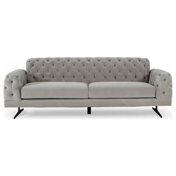 Rosario, Modern Gray Fabric Sofa