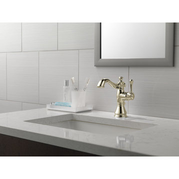 Delta Cassidy Single Handle Bathroom Faucet, Polished Nickel, 597LF-PNMPU