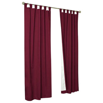 Thermalogic Weather Cotton Fabric Tab Panels Pair Burgundy