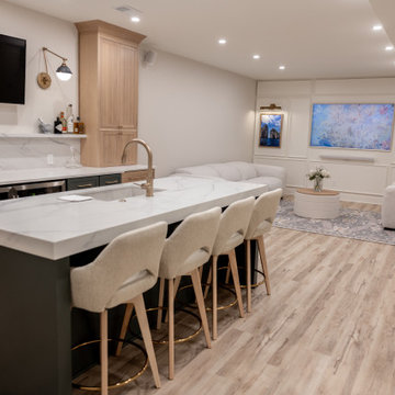 Basement Wine Cellar Wall and Under-Stair Kids' Playhouse