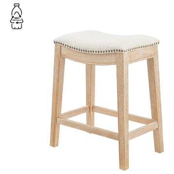 Grover Fabric Counter Stool in Palladian Beige