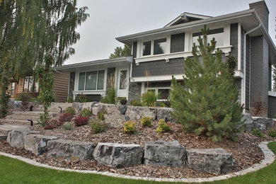 Inspiration for a timeless exterior home remodel in Calgary