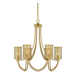 Savoy House Fairview 6-Light Chandelier in Rubbed Brass - Chandeliers