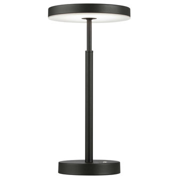 DAINOLITE FCE-1510LEDT-SB 10W Table Lamp, Sandy Black w/ White Acrylic Diffuser
