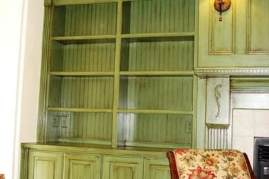 Elegant family room photo in Raleigh