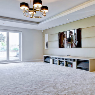 Home theater - modern home theater idea in Copenhagen