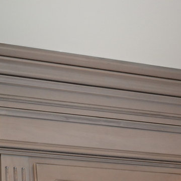 Gray Stained Cabinets, With Black Glaze