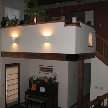 Loft office w/ lights
