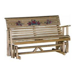 Rollback Rose Treated Patio Glider - Outdoor Gliders