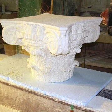 Custom Cut Lueders Limestone Carvings - Mezger