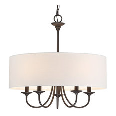 50 Most Por Chandeliers With A Fabric Shade For 2018 Houzz Kira Home Quinn 21 5 Light Chandelier Linen Drum Shade