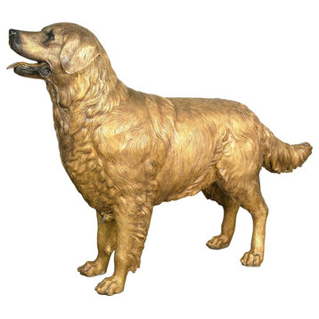 Golden Retriever Bronze Sculpture