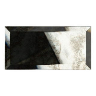 Merola Tile Lustre Beveled Antique Mirror 3 in. x 12 in. Glass Wall Tile - Case (40 Tiles)