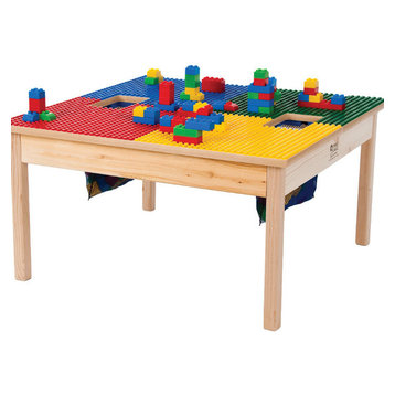 Duplo Compatible Play Table With Storage Bag, 32"x32", With Play Table Cover