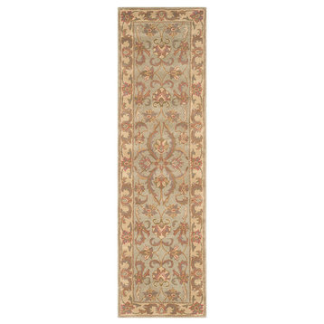 Safavieh Heritage Hg811A Green, Gold Area Rug, 2'3"x20'