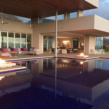 All Glass Tile Royal Blue Pool