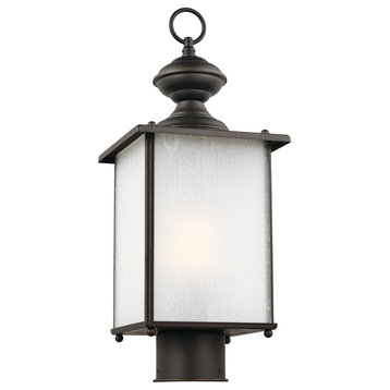 Jamestowne 1-Light Outdoor Post Lantern, Antique Bronze