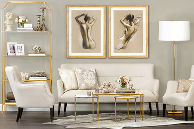 Inspiration for a transitional living room remodel in Houston