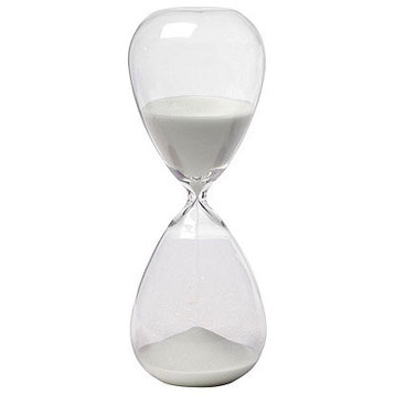 30 Min. Hourglass Sand Timer White 8"